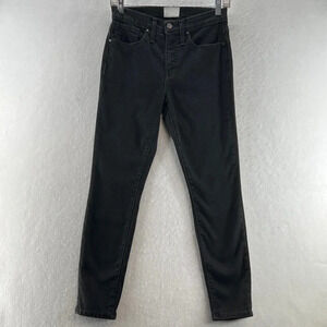 CASLON Jeans Womens Sz 26 2P Mid Rise Skinny Leg Dark Ankle Washed Denim Black
